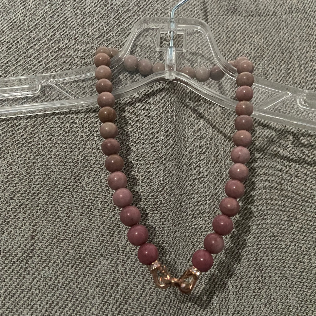 Beaded Necklace With Rose Gold Clasp - Women Jewelry 15$